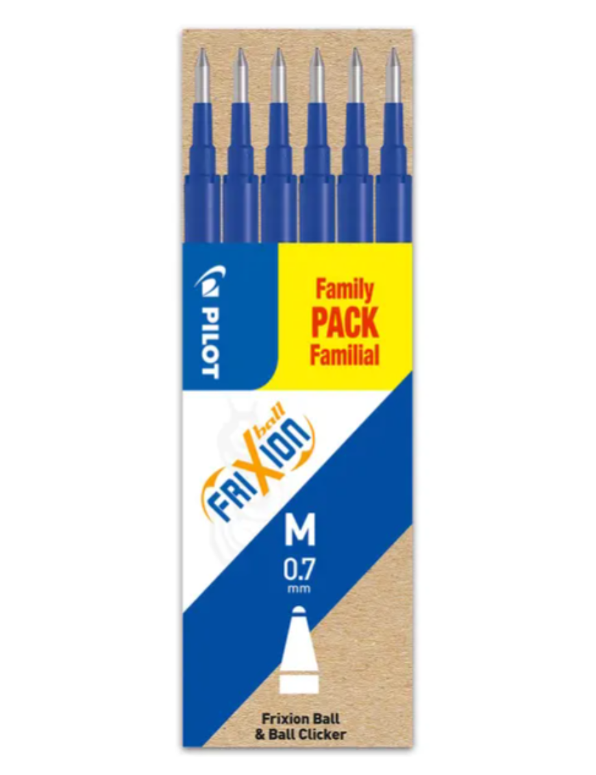 Frixion lot de 6 recharges bleu