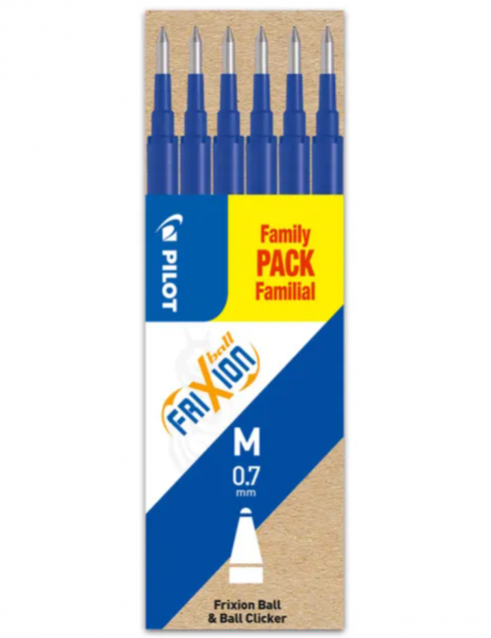 Frixion lot de 6 recharges bleu