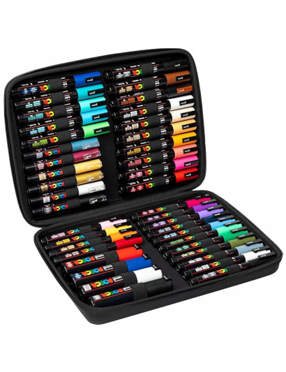 Mallette 40 marqueurs Posca tous supports