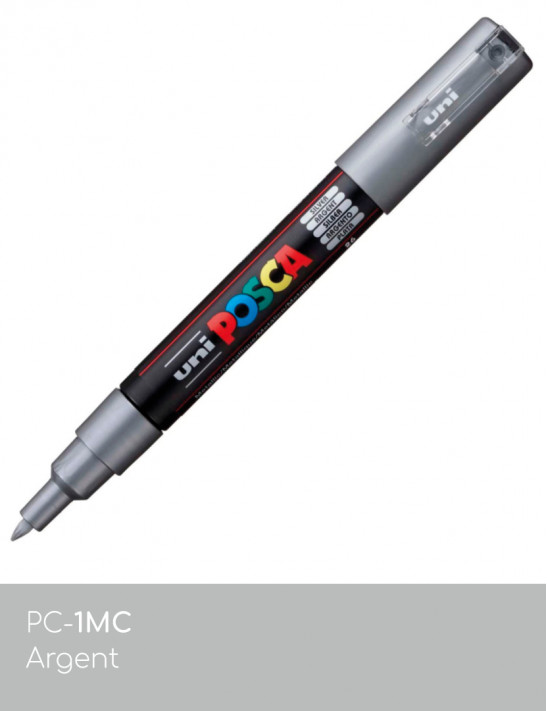 Marqueur peinture POSCA gris tout support
