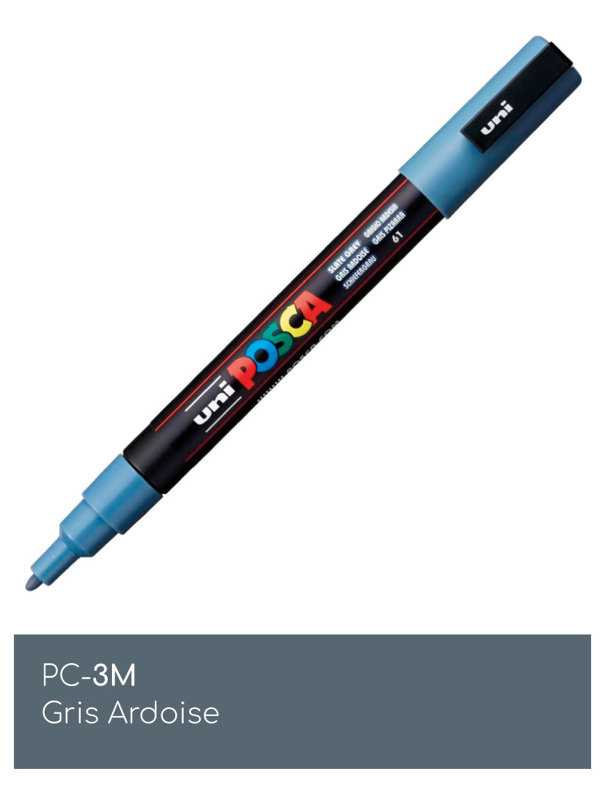 Marqueur peinture POSCA gris tout support