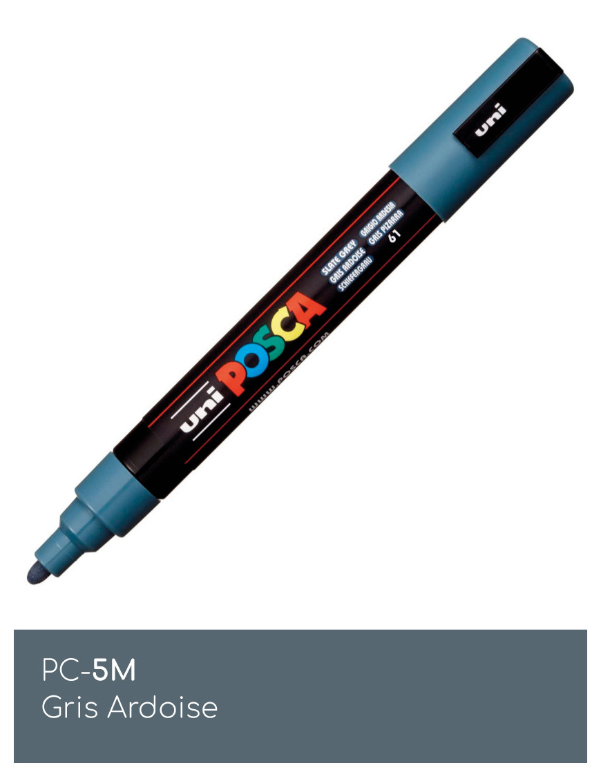 Marqueur peinture POSCA gris tout support