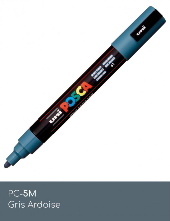Marqueur peinture POSCA gris tout support
