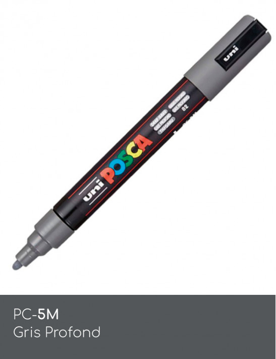 Marqueur peinture POSCA gris tout support