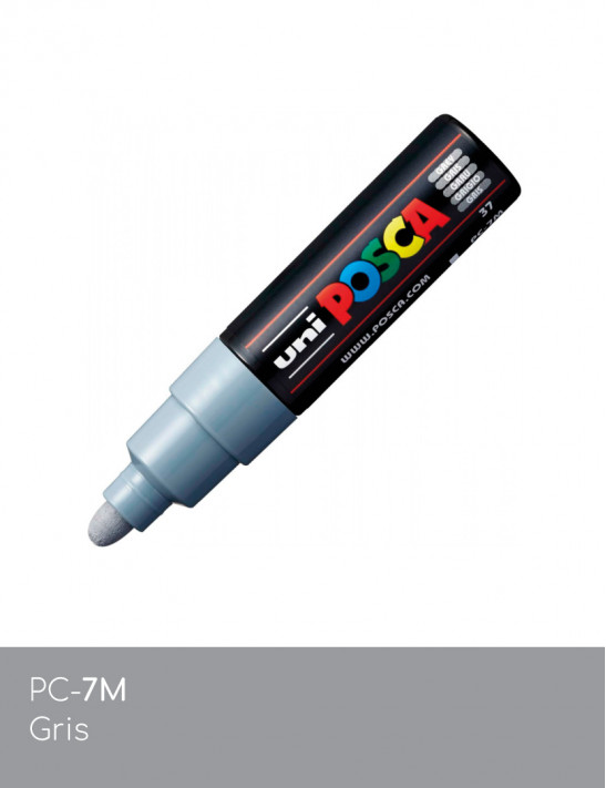 Marqueur peinture POSCA gris tout support