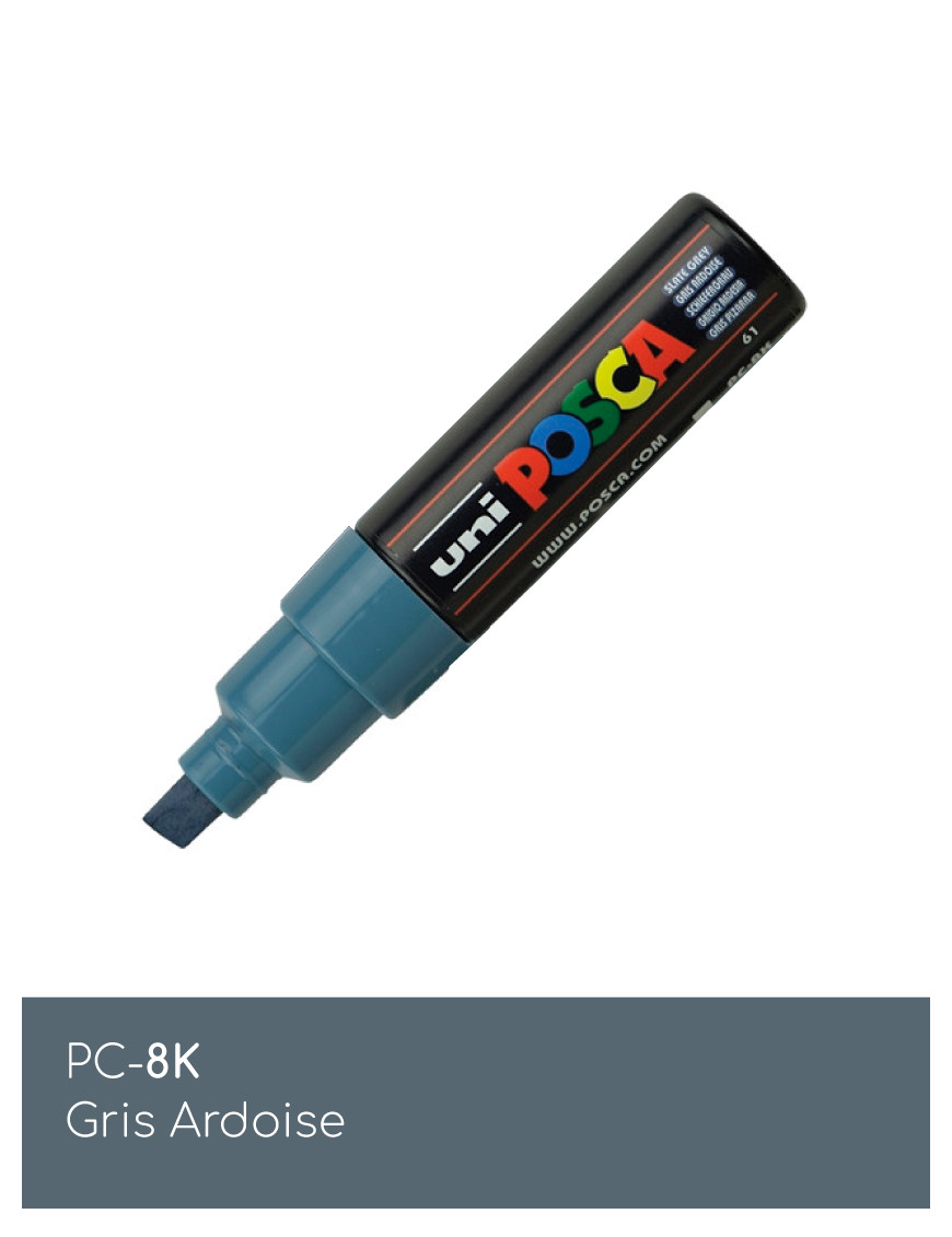 Marqueur peinture POSCA gris tout support