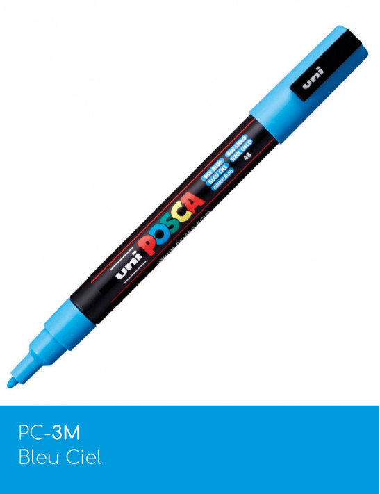 POSCA PC-3M bleu clair
