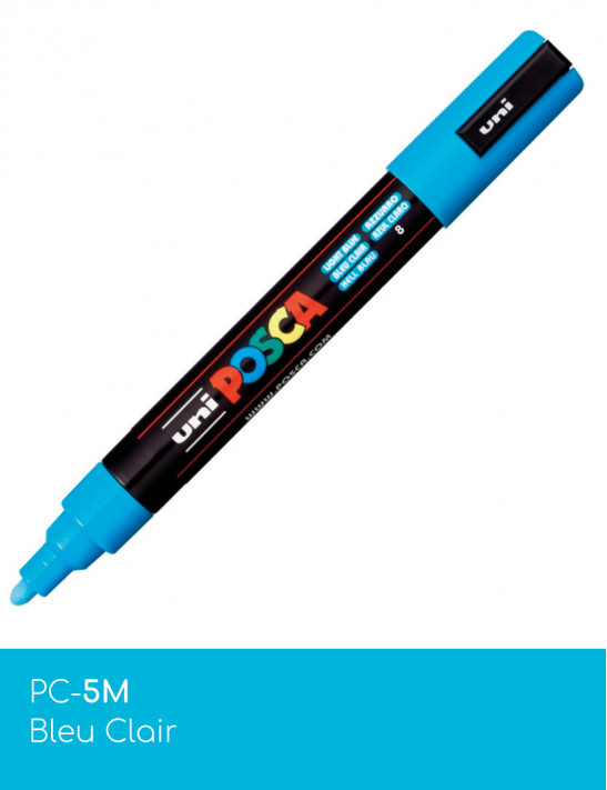 Marqueur peinture POSCA Bleus toutes surfaces