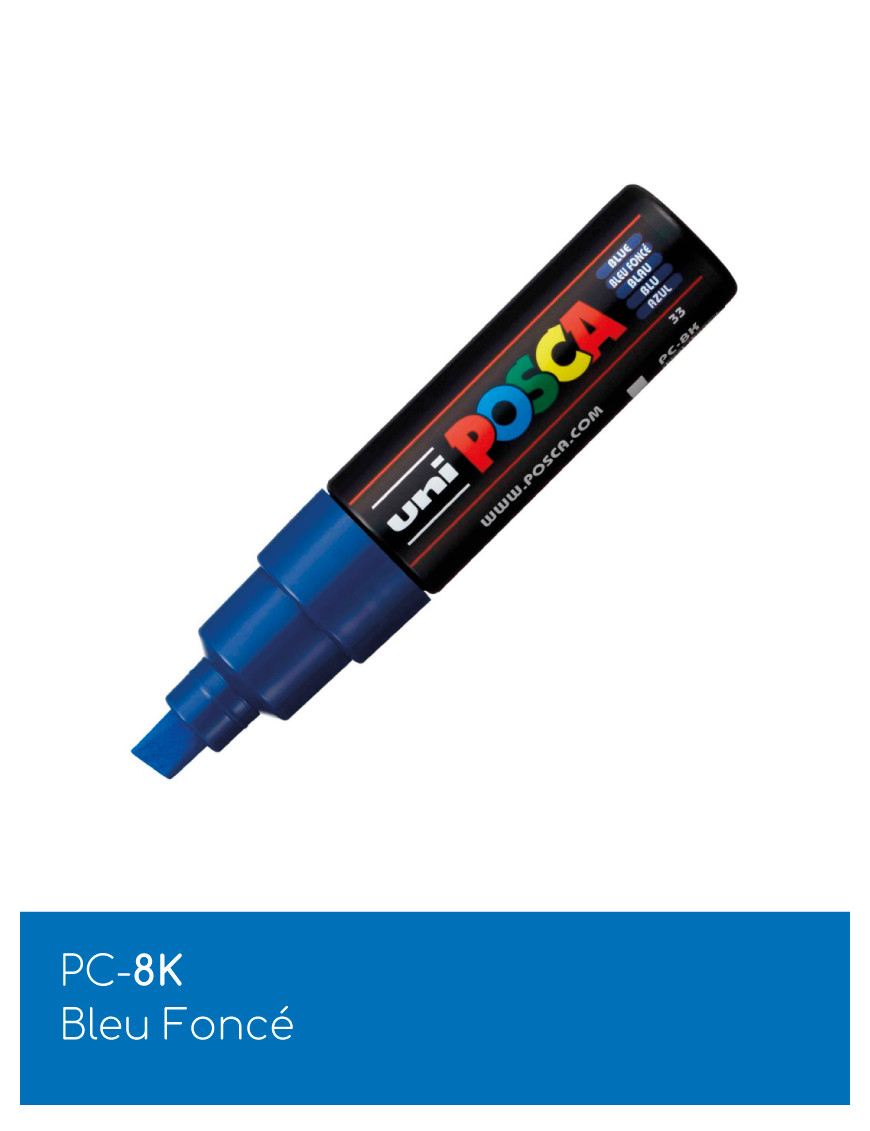 Marqueur peinture POSCA toutes surfaces - Pointe Large PC-8K