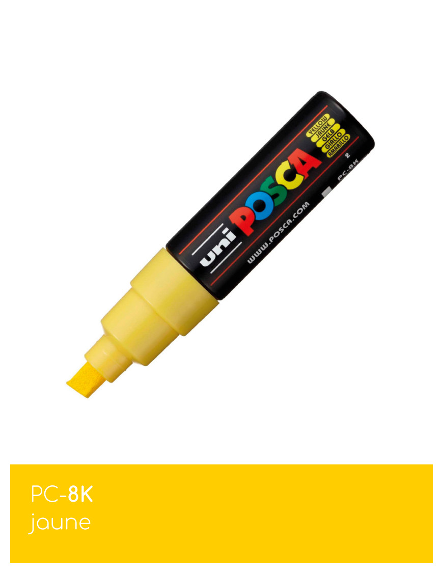 Marqueur peinture POSCA toutes surfaces - Pointe Large PC-8K