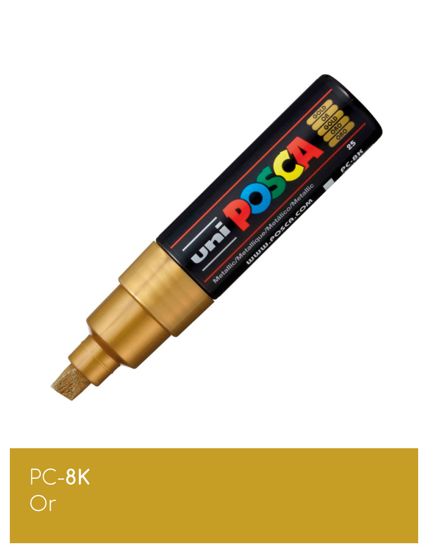 Marqueur peinture POSCA toutes surfaces - Pointe Large PC-8K