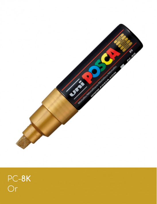 Marqueur peinture POSCA toutes surfaces - Pointe Large PC-8K