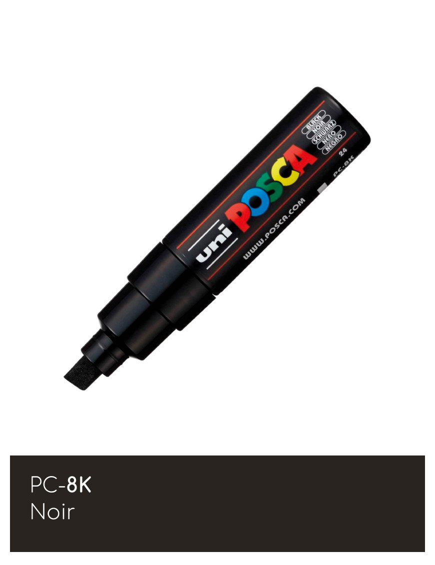 Marqueur peinture POSCA toutes surfaces - Pointe Large PC-8K