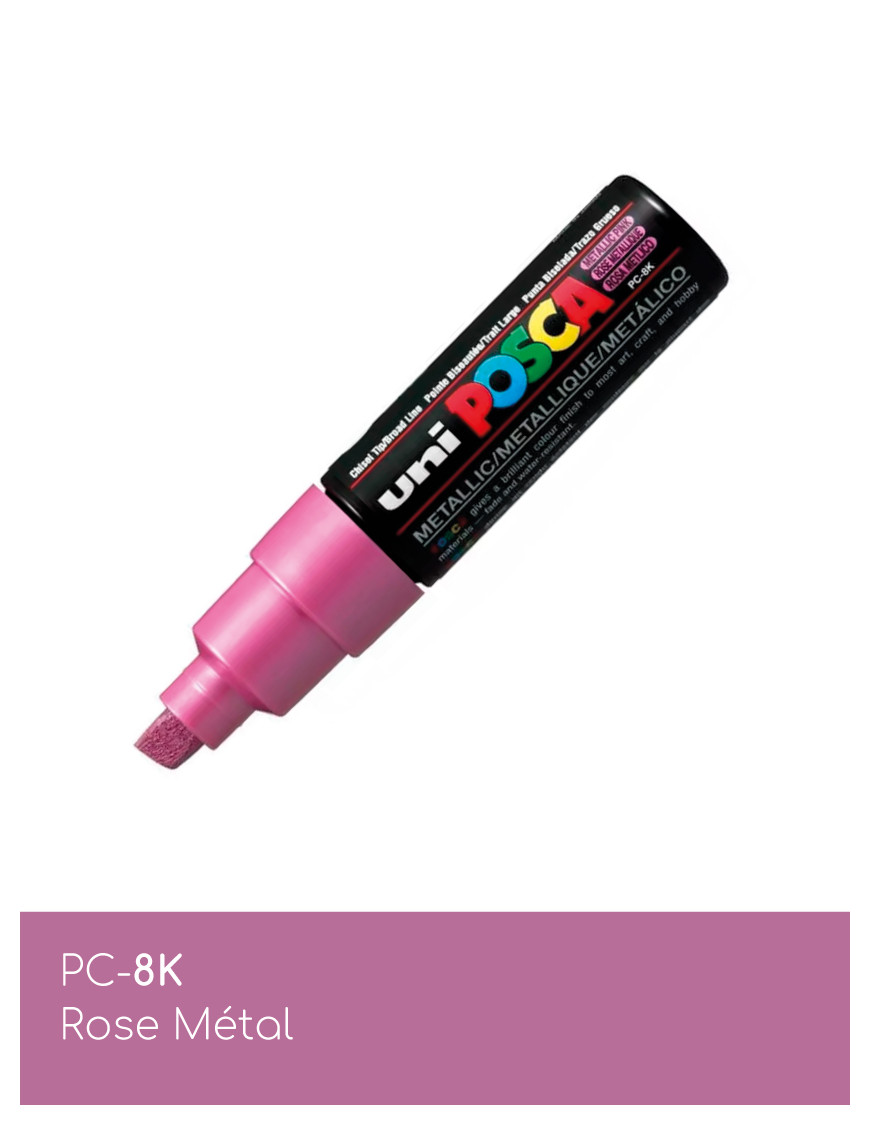 Marqueur peinture POSCA toutes surfaces - Pointe Large PC-8K