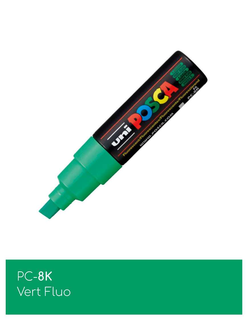 Marqueur peinture POSCA toutes surfaces - Pointe Large PC-8K