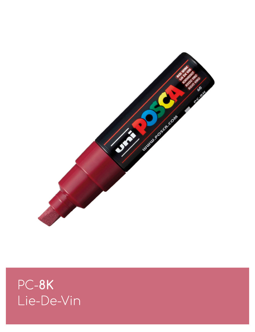 Marqueur peinture POSCA toutes surfaces - Pointe Large PC-8K