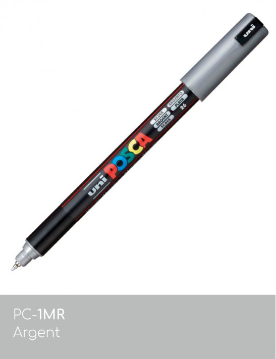 Marqueur peinture POSCA toutes surfaces - Pochette Métallisées PC-1MR