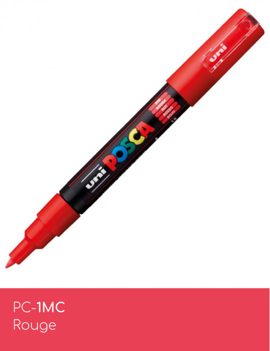 Marqueur peinture POSCA rouge tout support
