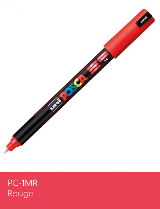 Marqueur peinture POSCA rouge tout support