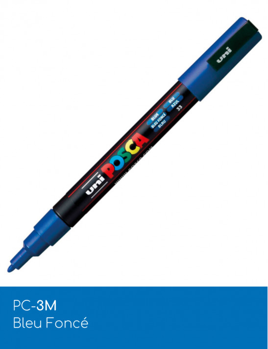 Marqueur peinture POSCA PC-3M Bleu Foncé
