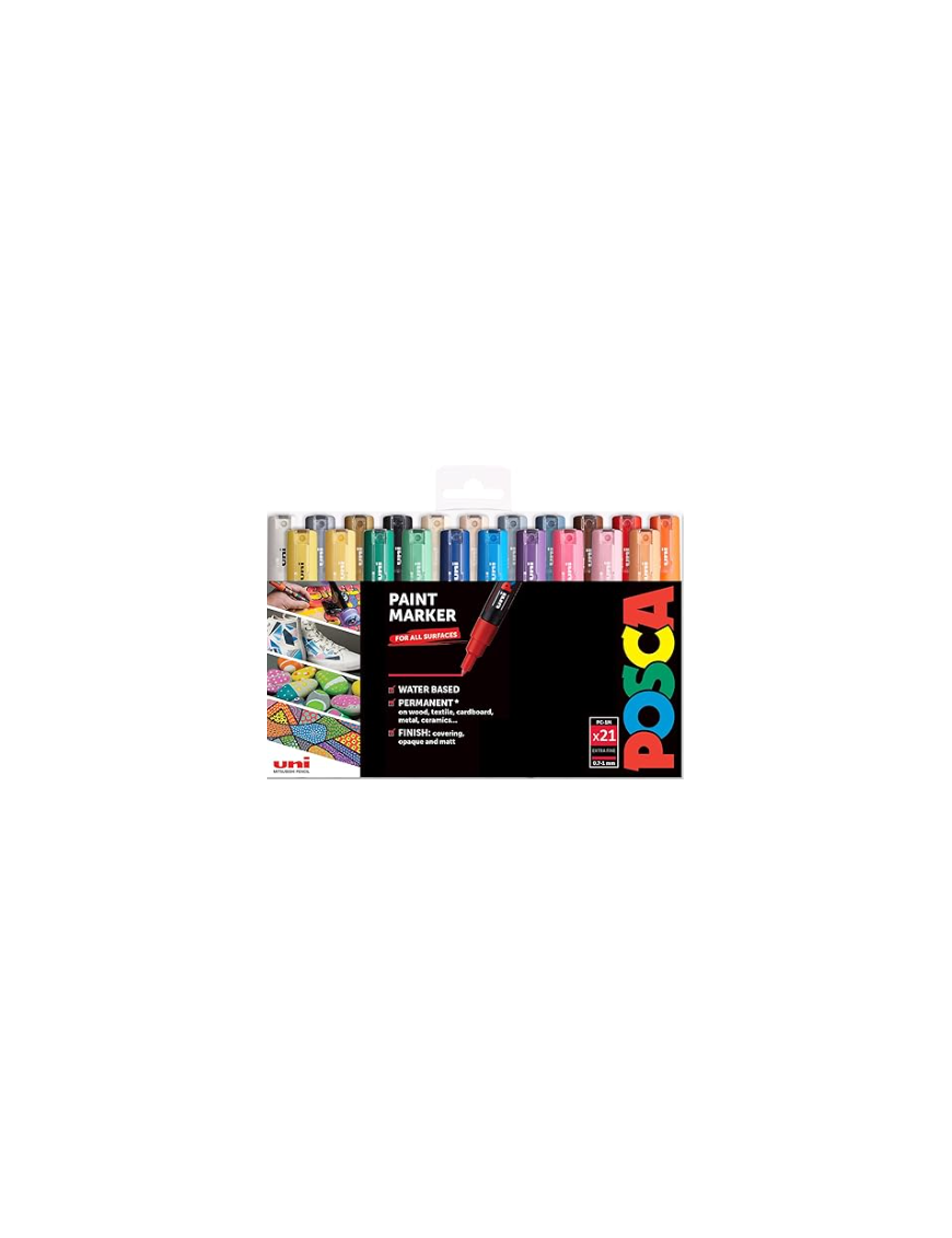 pochette de 21 posca pc-1mc