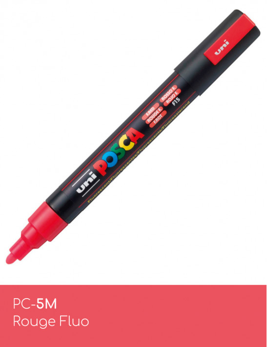 Marqueur peinture POSCA rouge tout support