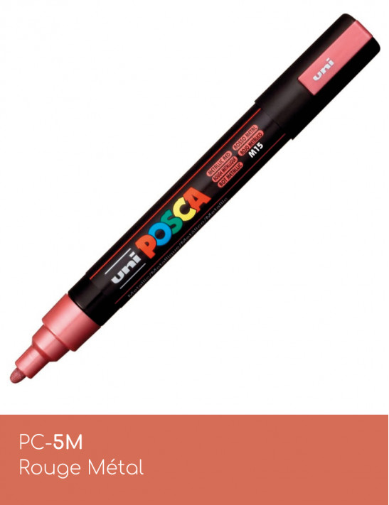 Marqueur peinture POSCA rouge tout support