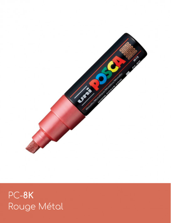 Marqueur peinture POSCA rouge tout support