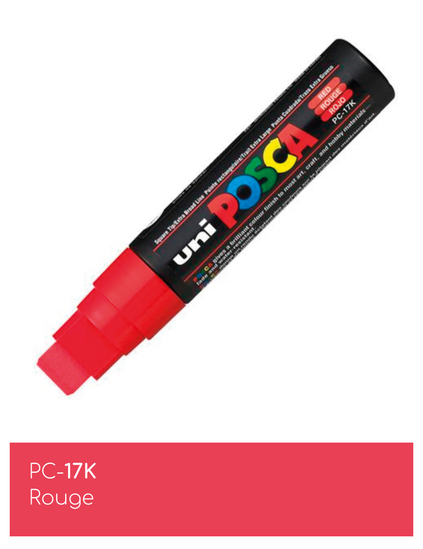 Marqueur peinture POSCA rouge tout support