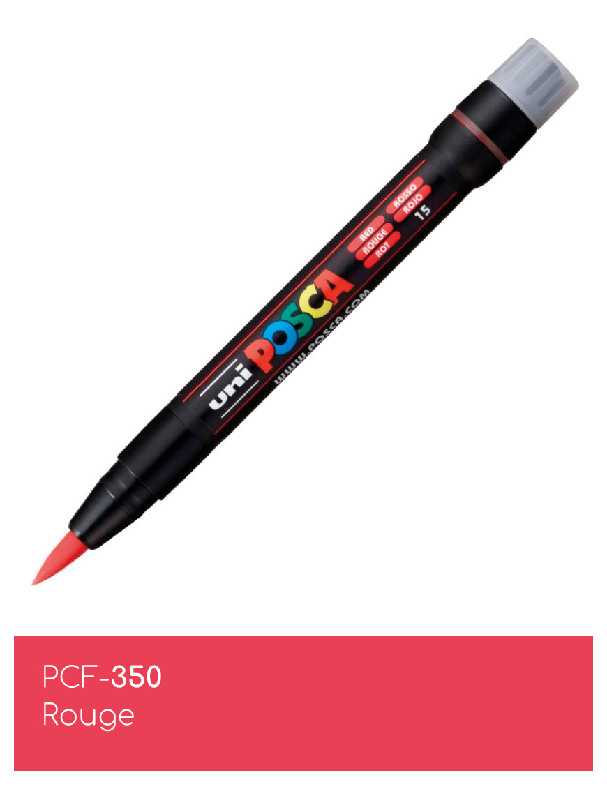 Marqueur peinture POSCA rouge tout support