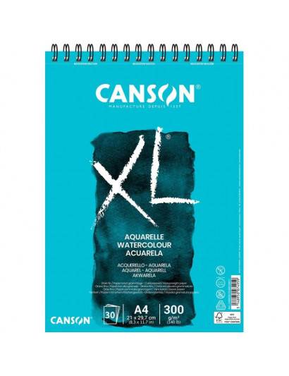 CANSON Bloc de 30 feuilles de papier dessin XL AQUARELLE