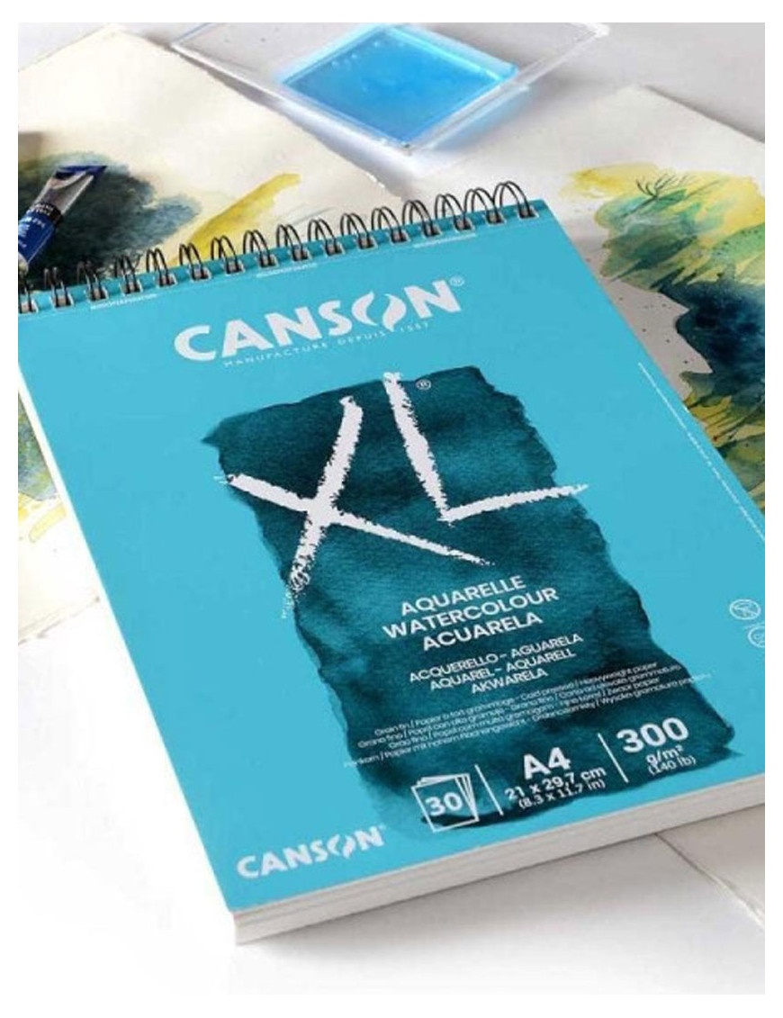 CANSON Bloc de 30 feuilles de papier dessin XL AQUARELLE
