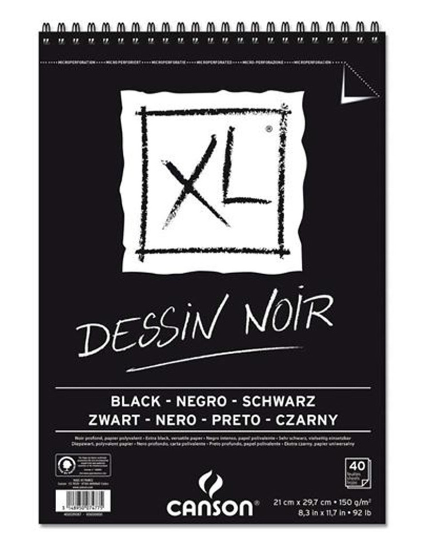 photo du bloc canson format XL noir en 150g/m2 photo du bloc canson format XL noir en 150g/m2