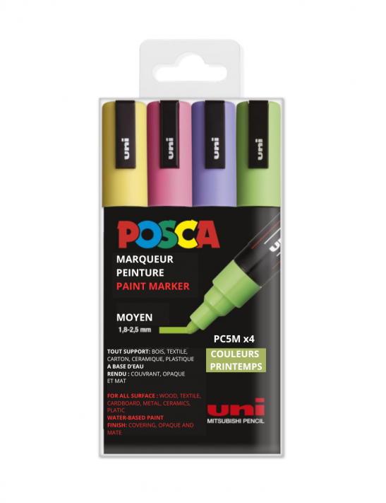 lot de 4 pc-5m - couleurs printemps