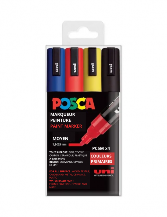 lot de 4 pc-5m - couleurs primaires