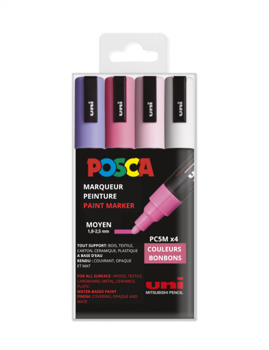 lot de 4 pc-5m - couleurs bonbons