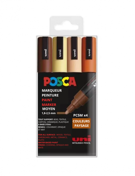 lot de 4 pc-5m - couleurs paysages