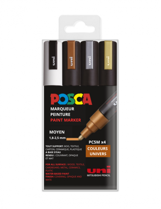 lot de 4 pc-5m - couleurs univers