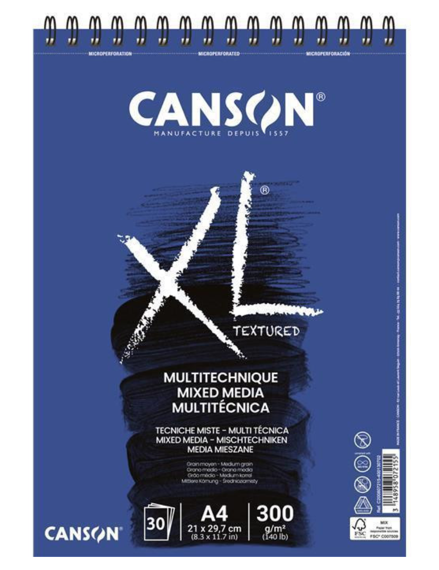 CANSON Bloc de 30 feuilles de papier dessin XL MULTITECHNIQUE