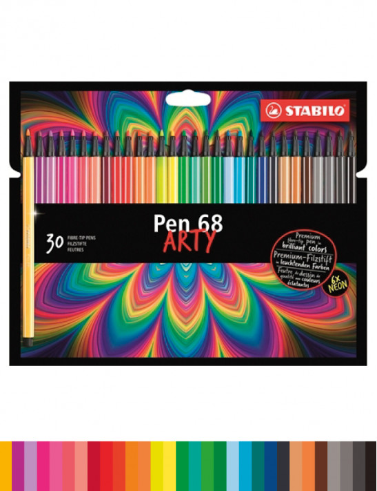 30 feutres Stabilo Arty Pen 68